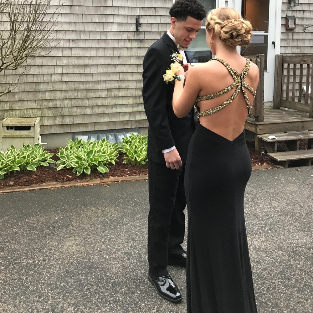 Black and gold prom dress- worn once